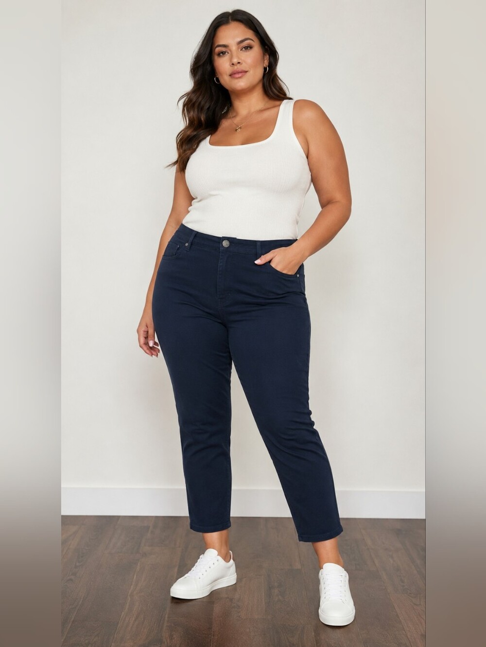 d. jeans Women's Navy Ankle Crop Jeans